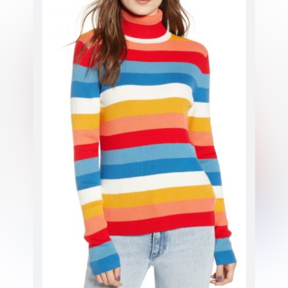 Wrangler Striped Turtle-Neck Sweater